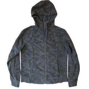 all in motion Women Full Zip Hoodie Jacket size M, Camo Blue, w Thumb Holes